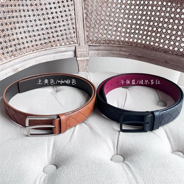 Bottega Veneta Intrecciato Black Woven Matte Buckle Leather Belt 19