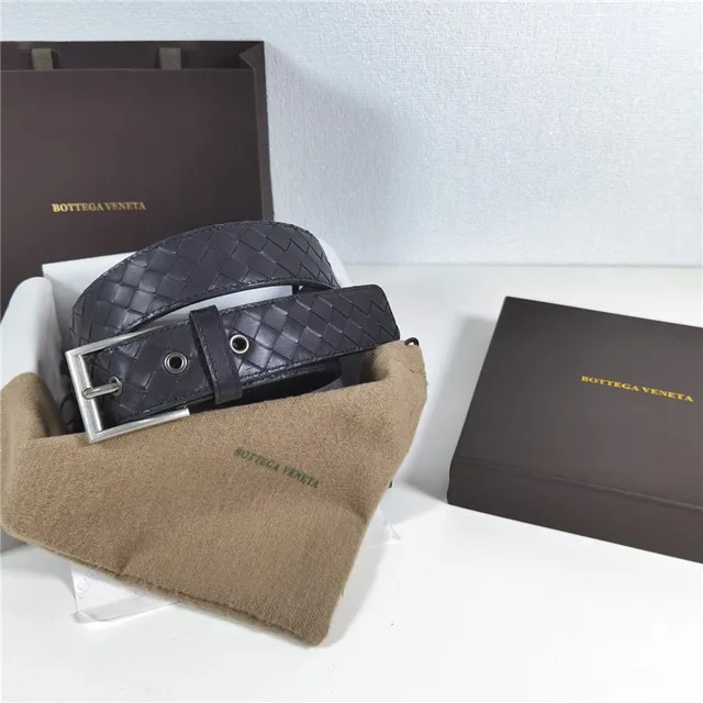 Bottega Veneta Intrecciato বুনন চামড়ার বেল্ট 2