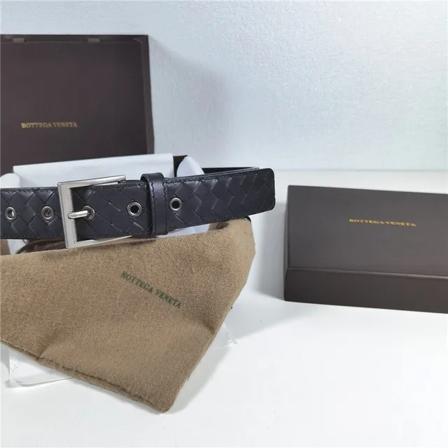 Bottega Veneta Intrecciato বুনন চামড়ার বেল্ট 5