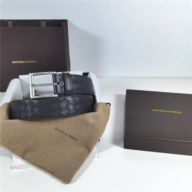 Bottega Veneta Intrecciato বুনন চামড়ার বেল্ট 6