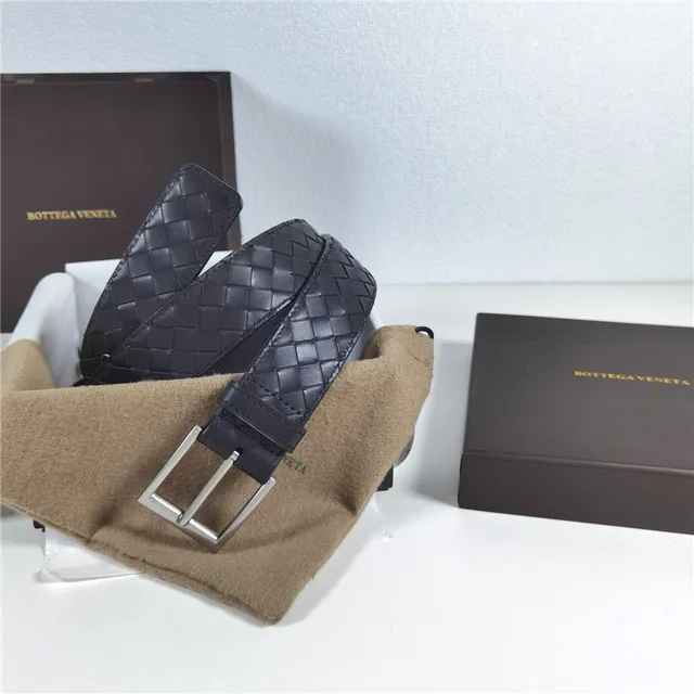 Bottega Veneta Intrecciato বুনন চামড়ার বেল্ট 7