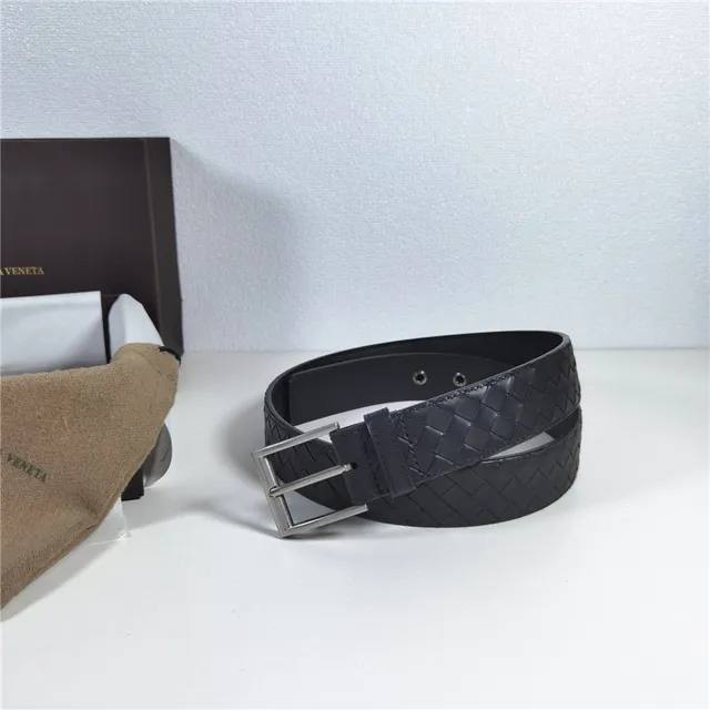 Bottega Veneta Intrecciato বুনন চামড়ার বেল্ট 8