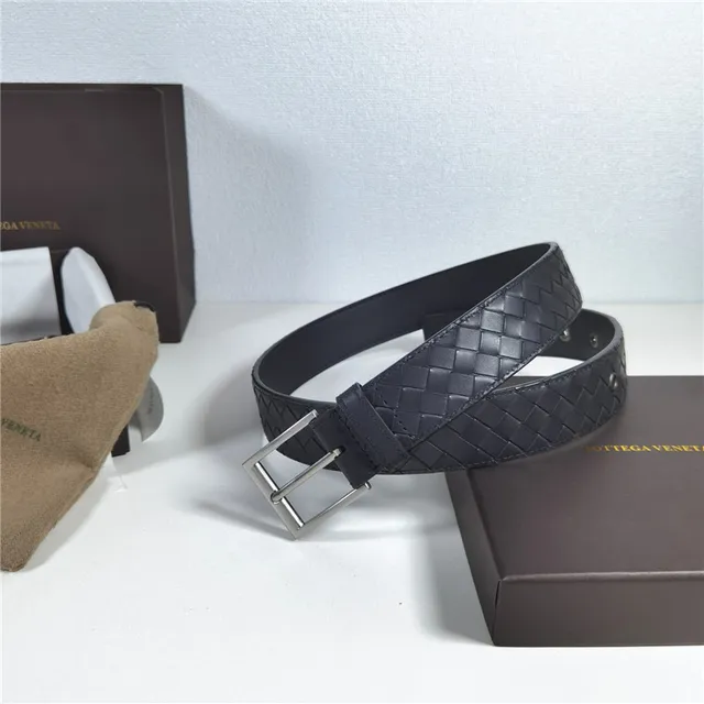 Bottega Veneta Intrecciato বুনন চামড়ার বেল্ট 10