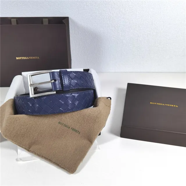 Bottega Veneta Intrecciato বুনন চামড়ার বেল্ট 15