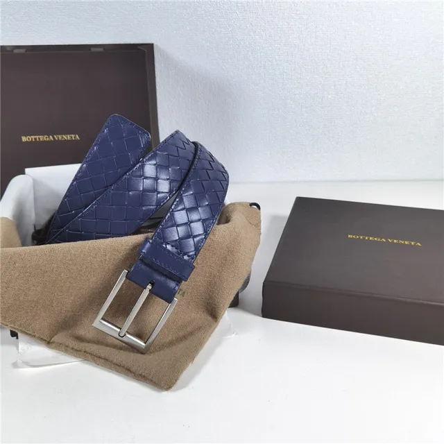 Bottega Veneta Intrecciato বুনন চামড়ার বেল্ট 16