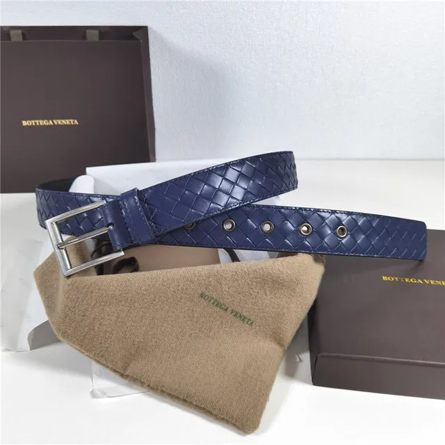 Bottega Veneta Intrecciato বুনন চামড়ার বেল্ট 18