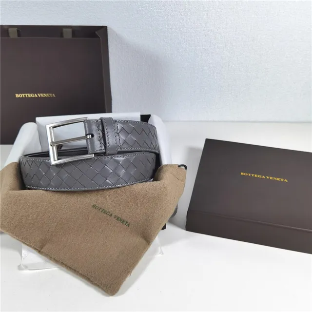 Bottega Veneta Intrecciato বুনন চামড়ার বেল্ট 24