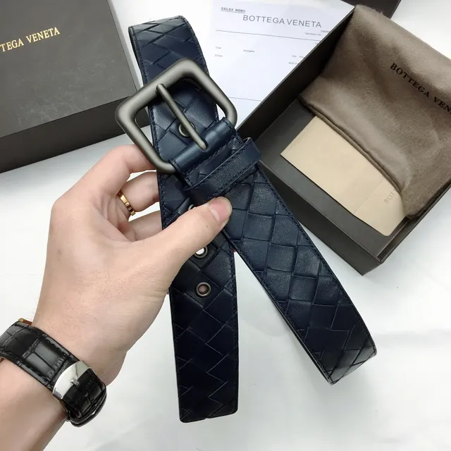 Bottega Veneta Intrecciato Woven Leather Belt 6