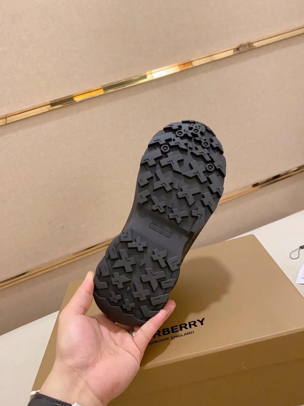 Burberry Black Gray Rugged Sole Technical Mesh-and-Nylon Upper Chunky Sneakers 2