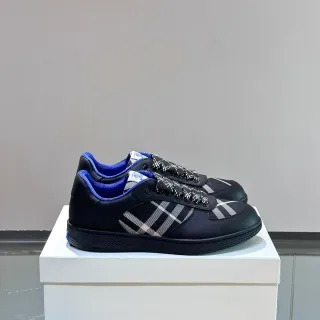 Burberry Check-Panel Black and Blue Lifestyle Sneakers