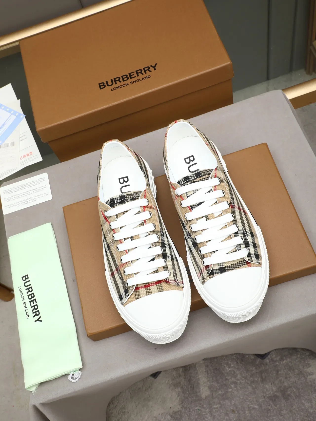Burberry House Check أحذية رياضية بمنصة أسلوب حياة 3