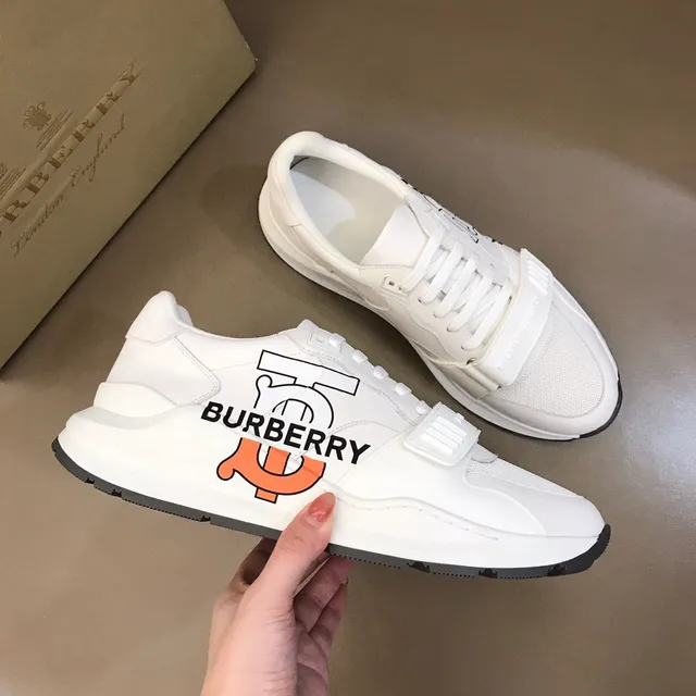 Burberry Knight Graphic Logo Sneakers Chunky Blances Orange 6