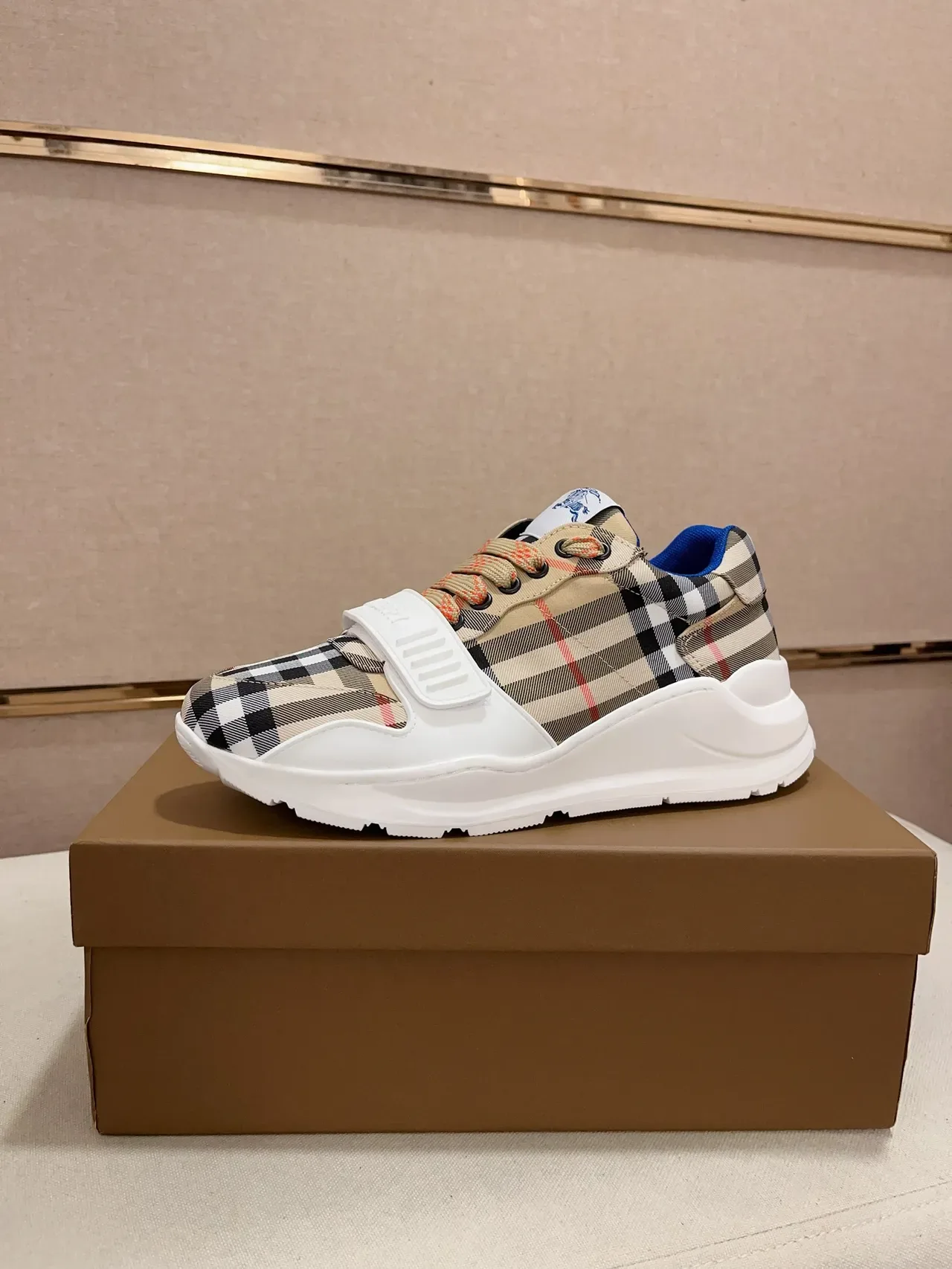 Burberry Multicolor White House Check Upper Sole Chunky Sneakers 1