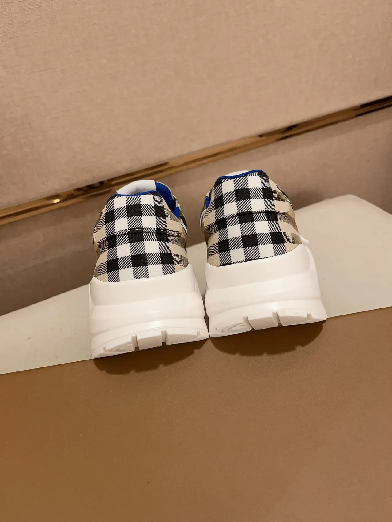 Burberry Multicolor White House Check Upper Sole Chunky Sneakers 3