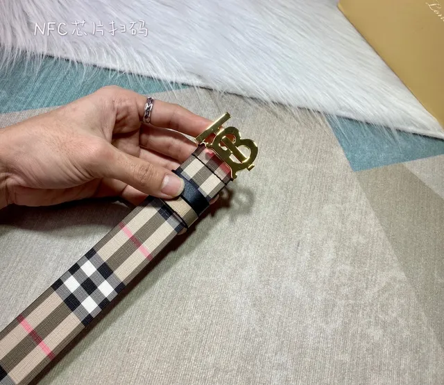 Burberry TB Belt Nova Check দ্বিমুখী ক্যানভাস বেল্ট 2