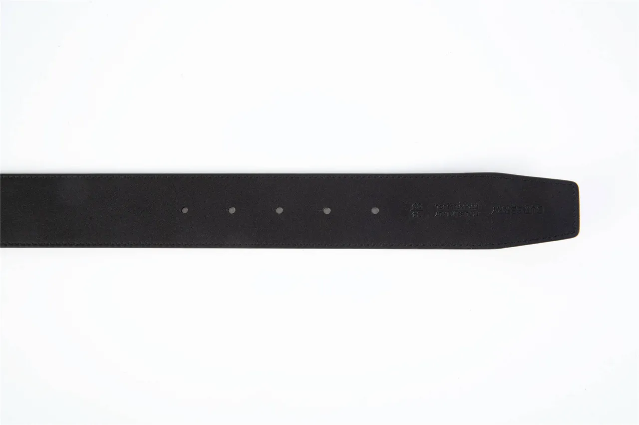 Burberry TB Monogram Belt Brown Gold Reversible Buckle Leather Belt 3