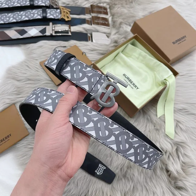Burberry TB Monogram Ceinture en cuir réversible 6