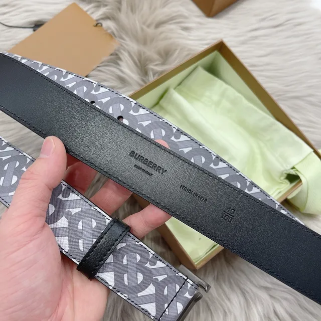 Burberry TB Monogram Ceinture en cuir réversible 8
