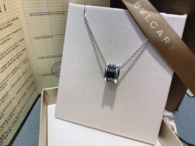 Bvlgari B.zero1 Black Ceramic and Silver Necklace 8