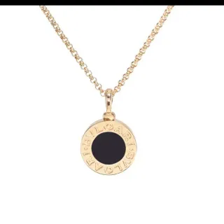 Bvlgari B.zero1 Circular Black Enamel Gold-Tone Necklace