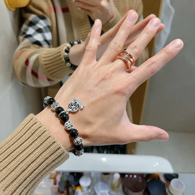 Bvlgari B.zero1 خاتم ذهب وردي متعدد النطاقات 7