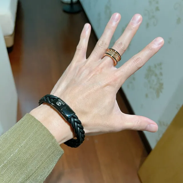 Bvlgari B.zero1 Quattro Rose Gold and Black Enamel Ring 8