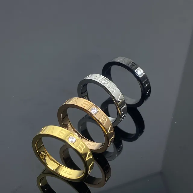 Bvlgari B.zero1 خواتم قابلة للتراكم بشعار منحوت على الصخر 3