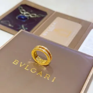 Bvlgari B.zero1 Triple Band Pavé Diamond Gold Ring