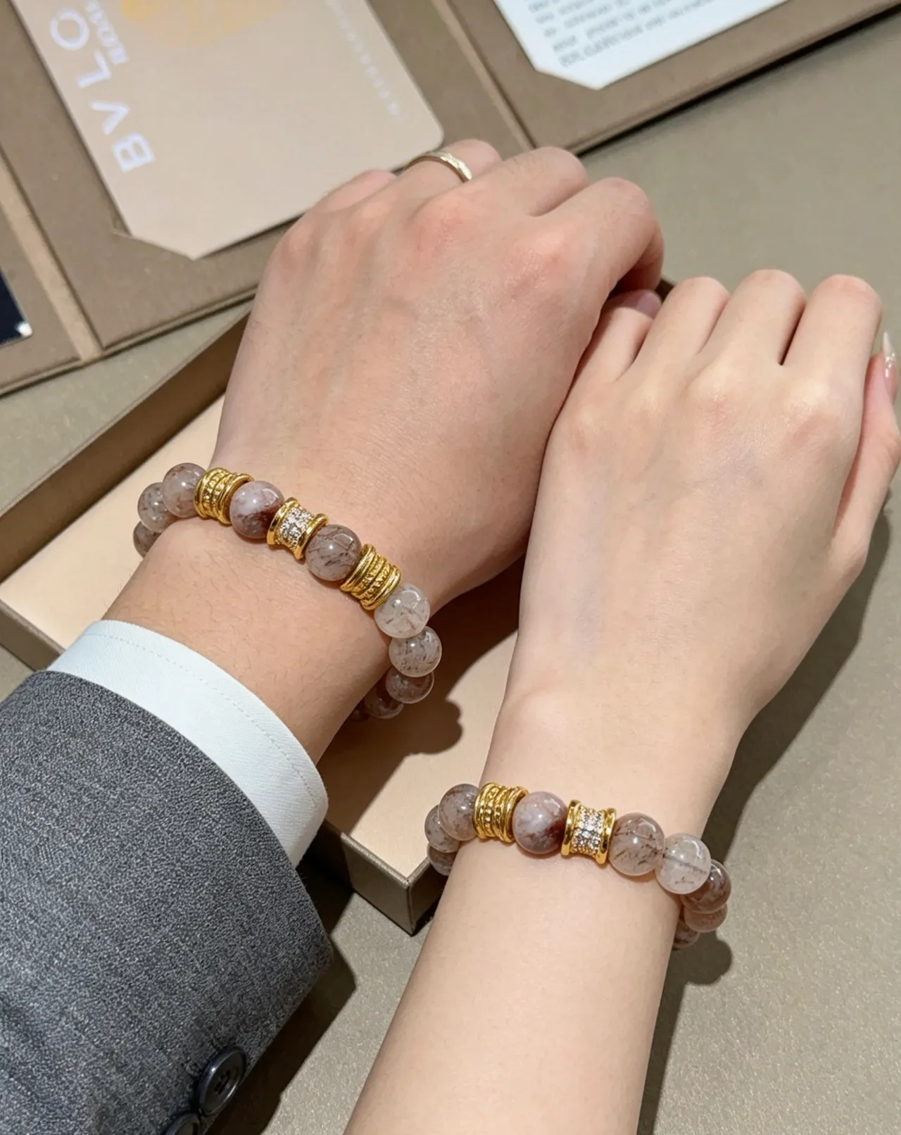 Bvlgari Beaded Gemstone and Gold-Tone Bracelet 6