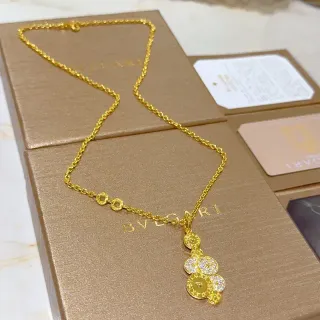 Bvlgari Gold Silver Chain Multi-Disc Pendant Necklace