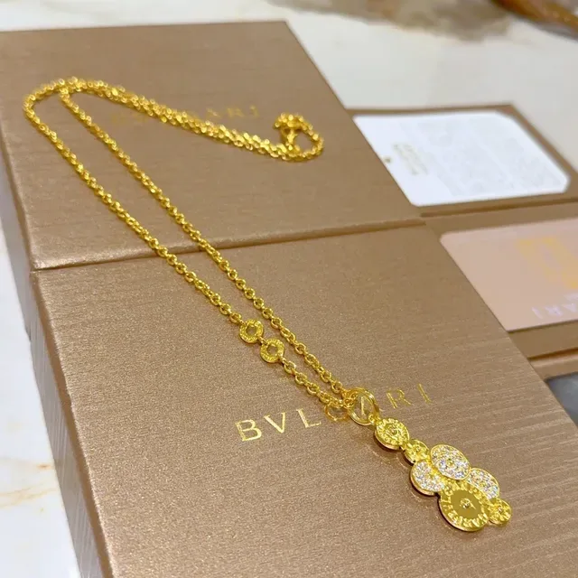 Bvlgari Gold Silver Chain Multi-Disc Pendant Necklace 3