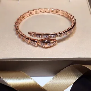 Bvlgari Gold Silver Serpentine Coil Articulated Tubogas-Style Links Bracelet