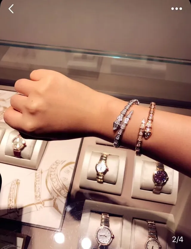 Bvlgari Pulsera de oro y plata con coils serpentina articulados Tubogas-Style Links 7