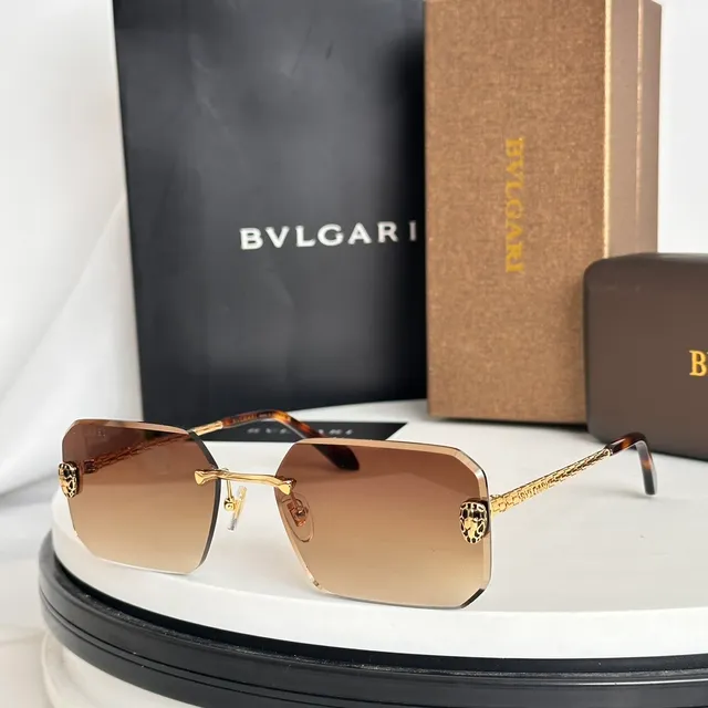 Bvlgari Lion Rimless Gradient Purple Sunglasses 4