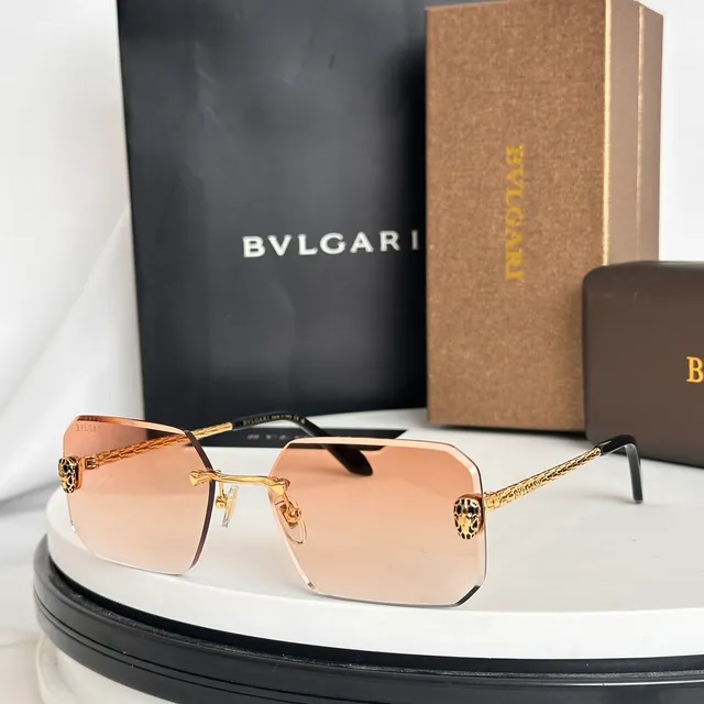 Bvlgari Lion Rimless Gradient Purple Sunglasses 5