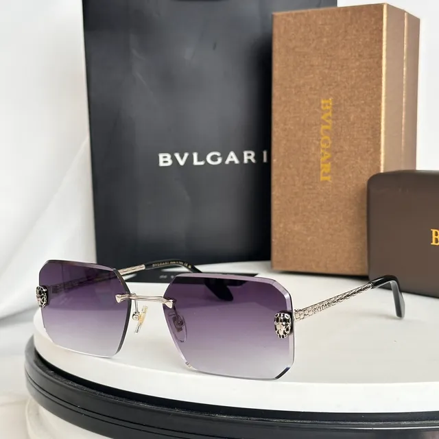 Bvlgari Lion Rimless Gradient Purple Sunglasses 6