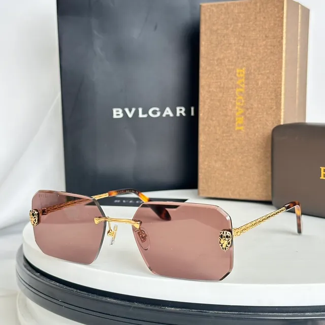 Bvlgari Lion Rimless Gradient Purple Sunglasses 7