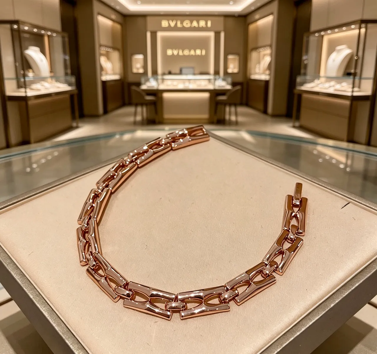 Bvlgari Parentesi Rose Gold Articulated Link Bracelet 3