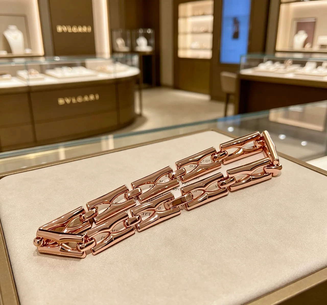 Bvlgari Parentesi Rose Gold Articulated Link Bracelet 4