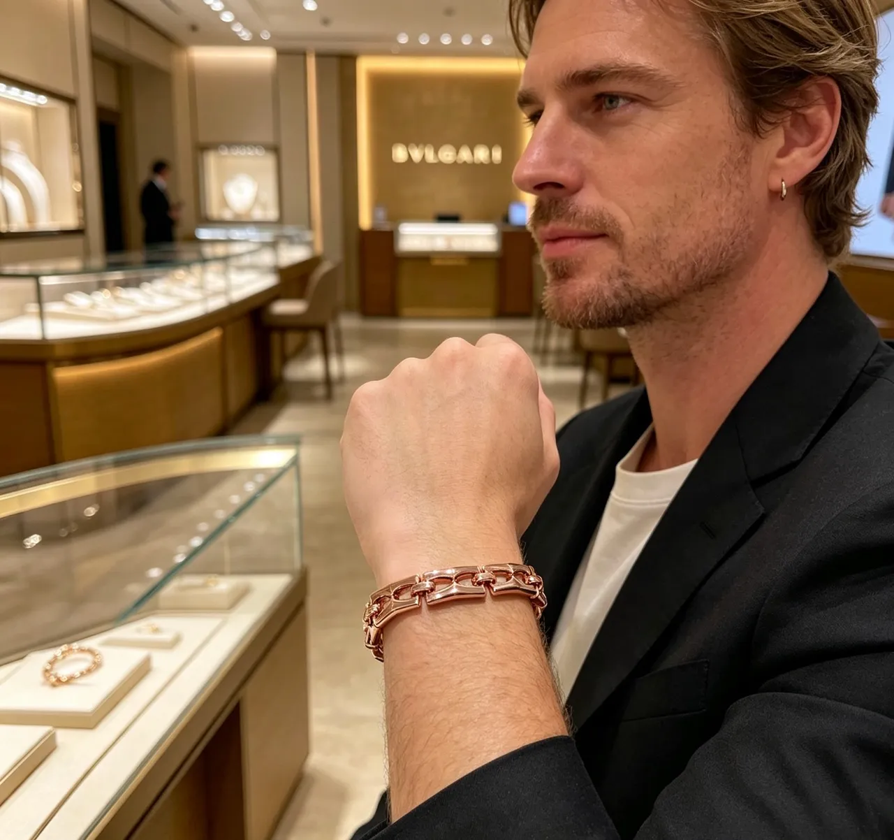 Bvlgari Parentesi Rose Gold Articulated Link Bracelet 8