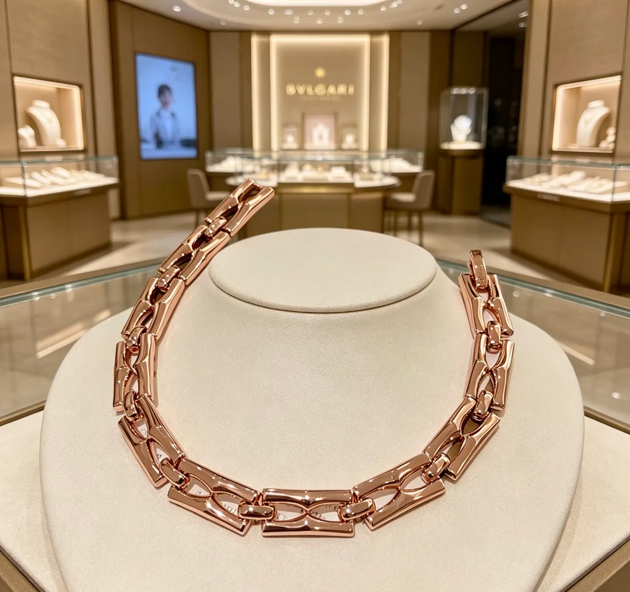 Bvlgari Parentesi Rose Gold Articulated Link Bracelet 9