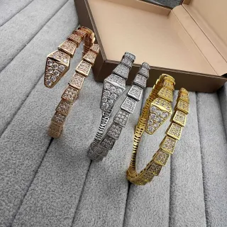 Bvlgari Serpenti Gold Silver Serpentine Articulated Bracelet