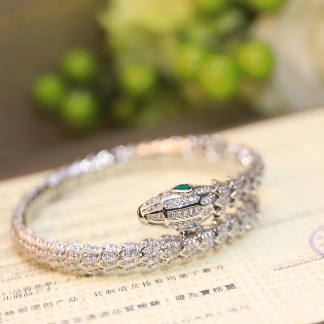 Bvlgari Serpenti Pavé-Set Coiled Snake Bracelet 9