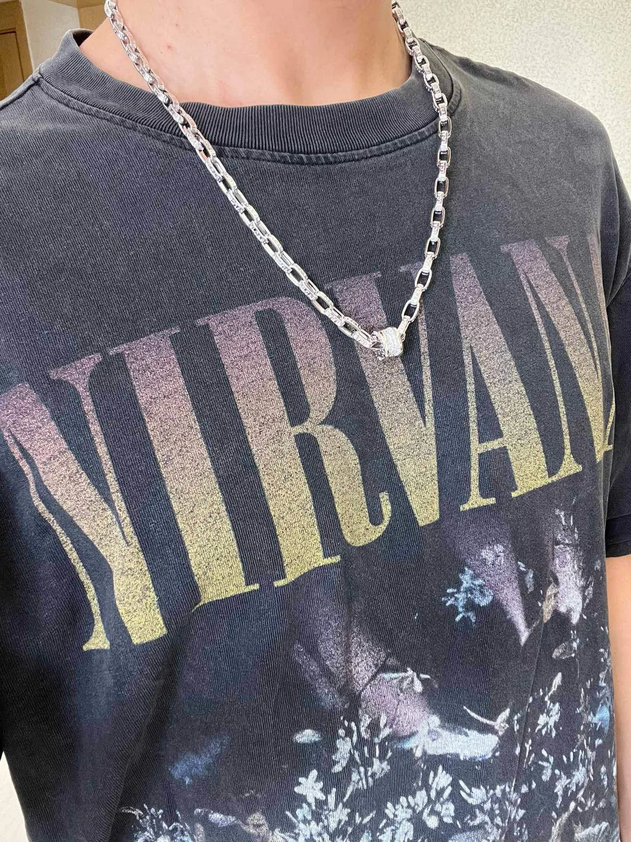 Bvlgari 银金钻石镶嵌链条几何铰接链接项链 5