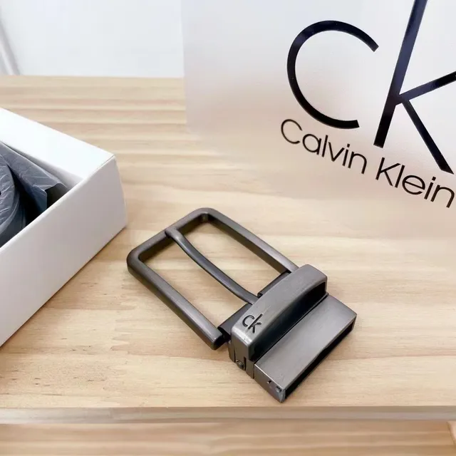 Calvin Klein बेल्ट और बकल सेट काला चमड़ी का बेल्ट 5