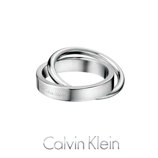Calvin Klein Interlock Polished Silver-Tone Interlocking Rings