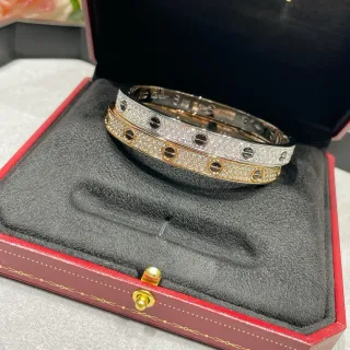 Cartier Juste un Clou Double Tour Pavé Diamond Two-Tone Gold Bracelet