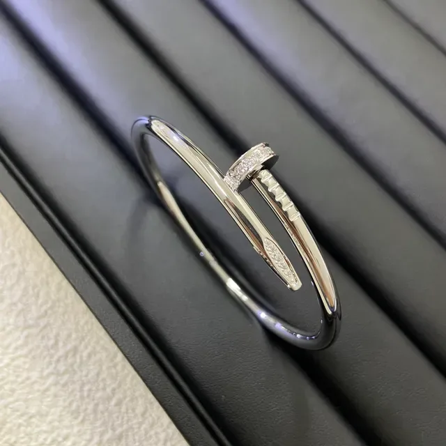 Cartier Juste un Clou Pavé Diamond Nail Motif Bangle Bracelets 3