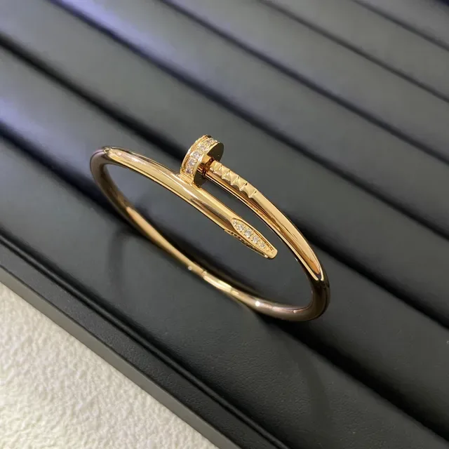 Cartier Juste un Clou Pavé Diamond Nail Motif Bangle Bracelets 6