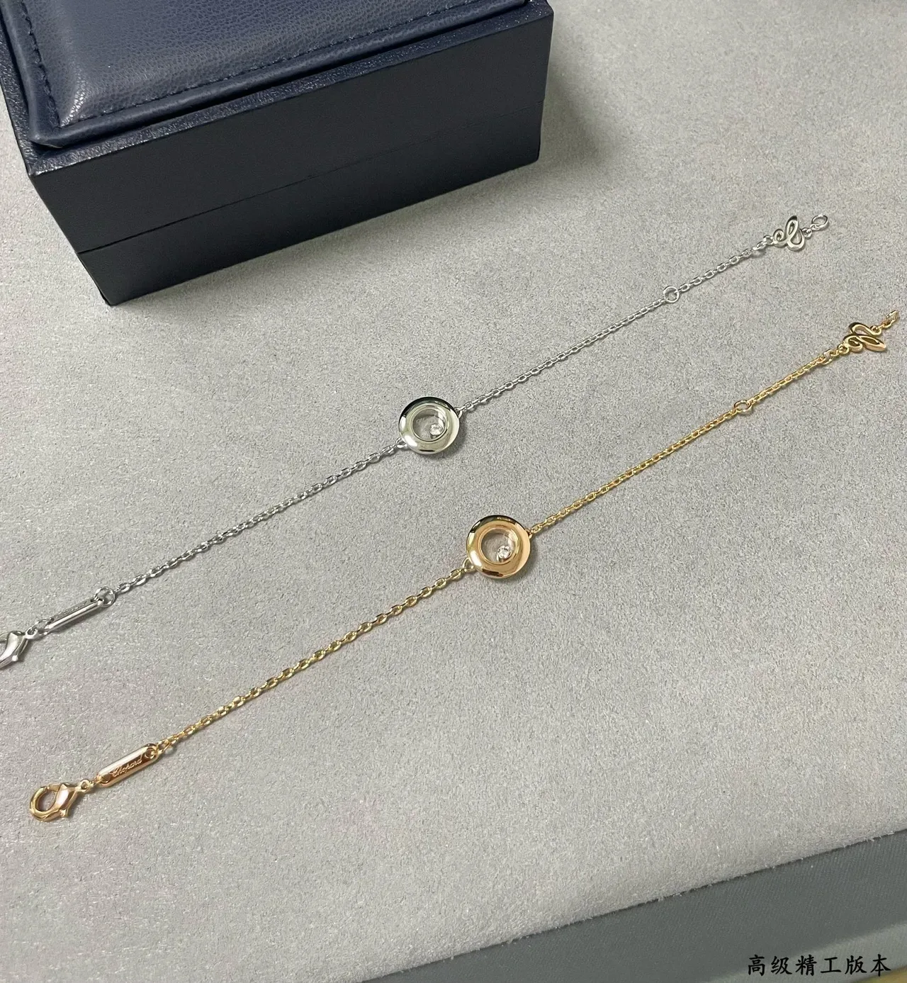Cartier Juste un Clou চাঁদি সোনা রোটেটিং ডাবল সার্কেল বেজেল সিঙ্গেল সেন্ট্রাল ডায়মন্ড ব্রেসলেট 2
